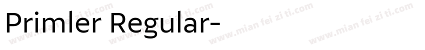 Primler Regular字体转换